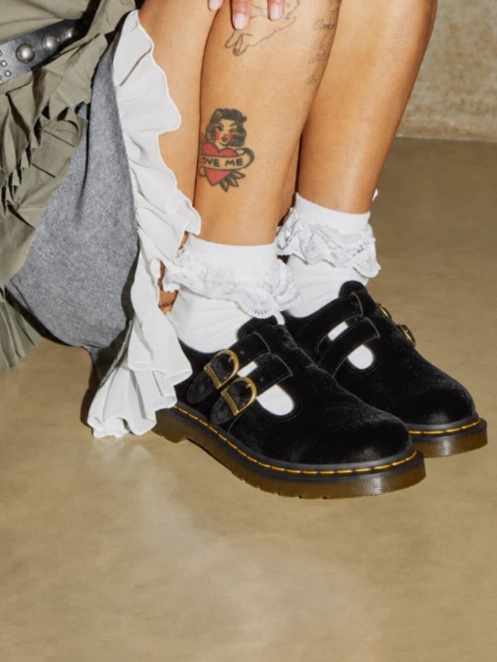 Dr. Martens 8065 VELVET MARY JANE SHOES MSRP$190 CUTE & CHIC
